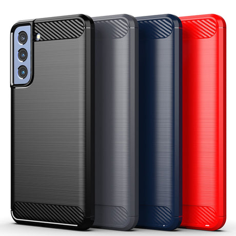 Husa de protectie Techsuit Carbon Silicone compatibil cu Samsung Galaxy S22, Negru