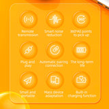 Casti Techsuit (set de 2) Lavalier Wireless (LW4), Receiver, Type-C, Noise Reduction, Omnidirectional, Plug and Play, Negru
