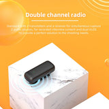 Casti Techsuit (set de 2) Lavalier Wireless (LW4), Receiver, Type-C, Noise Reduction, Omnidirectional, Plug and Play, Negru