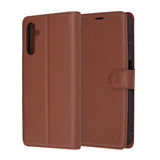 Husa de protectie Techsuit Leather Folio compatibil cu Samsung Galaxy A14 4G / A14 5G, Maro