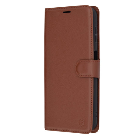 Husa de protectie Techsuit Leather Folio compatibil cu Samsung Galaxy A14 4G / A14 5G, Maro