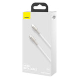 Cablu Baseus Cafule Series Metal (CATJK-D02), Type-C to Type-C, Super Fast Charge, 100W, 480Mbps, 20V, 5A, 2m, Alb