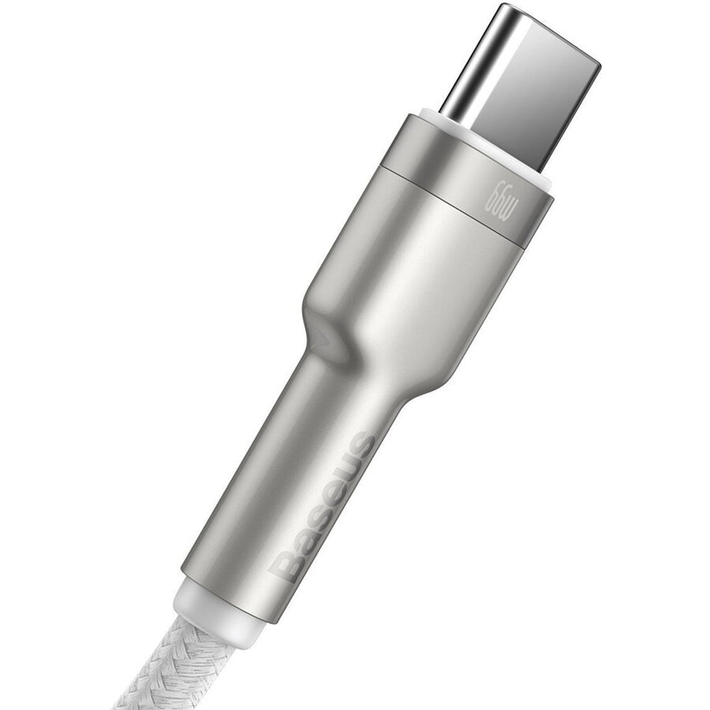 Cablu Baseus Cafule Series Metal (CAKF000202), USB to Type-C 66W, 2m, Alb