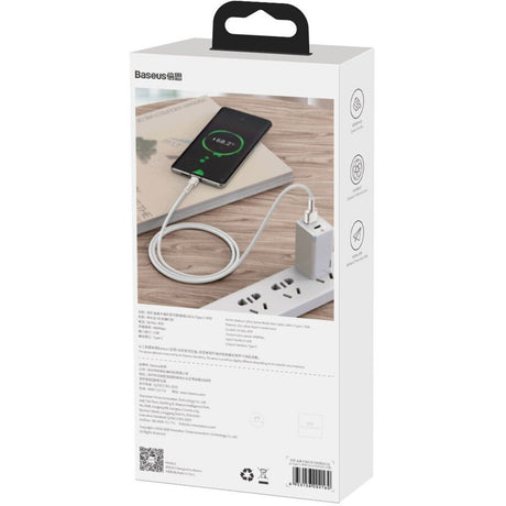 Cablu Baseus Cafule Series Metal (CAKF000202), USB to Type-C 66W, 2m, Alb