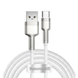 Cablu Baseus Cafule Series Metal (CAKF000202), USB to Type-C 66W, 2m, Alb