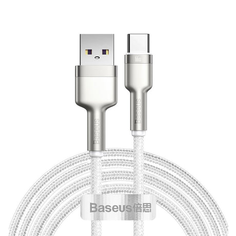 Cablu Baseus Cafule Series Metal (CAKF000202), USB to Type-C 66W, 2m, Alb