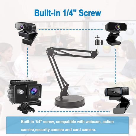 Suport Techsuit (GT6), Adjustable Arm for Multipurpose Use with 1/4" Screw Compatibility, Negru