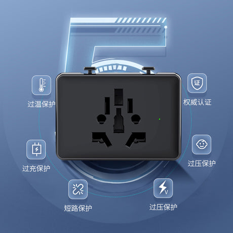 Incarcator Techsuit Travel Adapter (HHT203A), PD20W, 2 x USB, 2 x Type-C, EU, UK, AUS, US, Alb