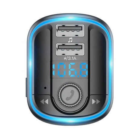 Gadget Yesido FM Modulator with Car Charger (Y44), 2xUSB-A, with LED Display, RGB Light, 3.1A, Negru