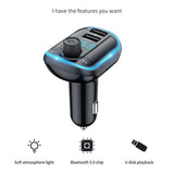 Gadget Yesido FM Modulator with Car Charger (Y44), 2xUSB-A, with LED Display, RGB Light, 3.1A, Negru