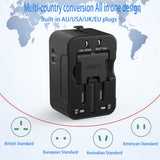 Incarcator Techsuit Travel Adapter (HHT202-2C), 2 x USB-C, EU, UK, AUS, US, Alb