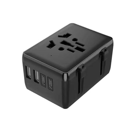Incarcator Techsuit Travel Adapter (HHT203A), PD20W, 2 x USB, 2 x Type-C, EU, UK, AUS, US, Negru