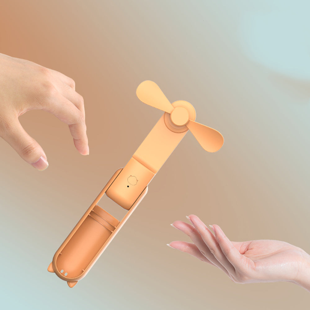 Techsuit Mini Portable Hand Fan (HZ001), 2000mAH, USB Rechargeable, 3 Speeds Adjustable, Maro