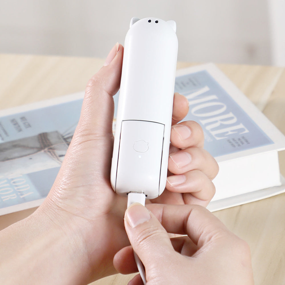 Techsuit Mini Portable Hand Fan (HZ001), 2000mAH, USB Rechargeable, 3 Speeds Adjustable, Maro