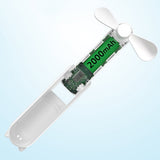 Techsuit Mini Portable Hand Fan (HZ001), 2000mAH, USB Rechargeable, 3 Speeds Adjustable, Maro