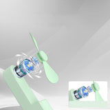 Techsuit Mini Portable Hand Fan (HZ001), 2000mAH, USB Rechargeable, 3 Speeds Adjustable, Maro