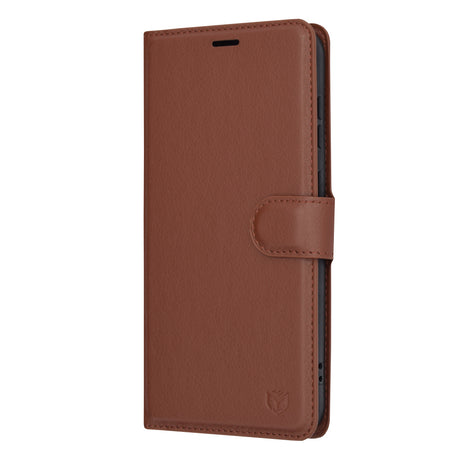 Husa de protectie Techsuit Leather Folio compatibil cu Samsung Galaxy S23 Plus, Maro