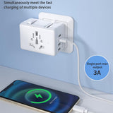 Incarcator Techsuit Travel Adapter (HHt204A), 15W, 2xUSB-C, 2xUSB, EU to UK, AUS, US, Alb
