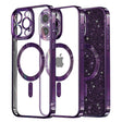 Husa de protectie Techsuit Luxury Glitter MagSafe compatibil cu iPhone 13 Pro, Mov Inchis