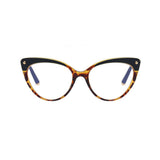 Techsuit Anti-Blue Light Glasses Reflex TR90 (F93308), Cat Eye, Leopard