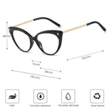 Techsuit Anti-Blue Light Glasses Reflex TR90 (F93308), Cat Eye, Bright Black
