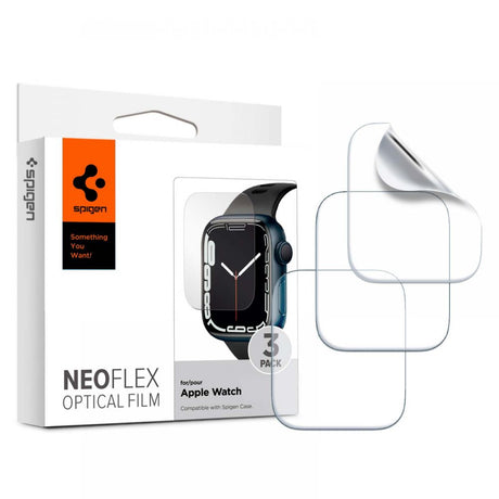 Accesoriu smartwatch Spigen (set de 3) Neo Flex (AFL04049) compatibil cu Apple Watch 4 / 5 / 6 / SE / SE 2 / 7 / 8 / 9 (44mm / 45mm), Transparent
