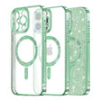 Husa de protectie Techsuit Luxury Glitter MagSafe compatibil cu iPhone 15 Pro Max, Verde Deschis