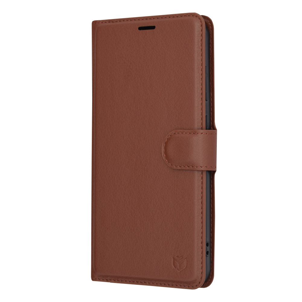 Husa de protectie Techsuit Leather Folio compatibil cu Samsung Galaxy S24 Plus, Maro
