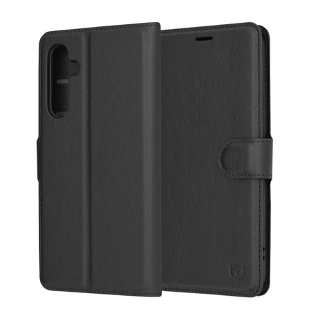 Husa de protectie Techsuit Leather Folio compatibil cu Samsung Galaxy A54, Negru