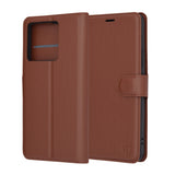 Husa de protectie Techsuit Leather Folio compatibil cu Xiaomi 13T / 13T Pro, Maro
