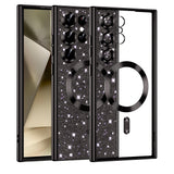 Husa de protectie Techsuit Luxury Glitter MagSafe compatibil cu Samsung Galaxy S24 Ultra, Negru