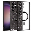 Techsuit Luxury Glitter MagSafe fekete tok Samsung Galaxy S23 Ultra készülékhez