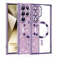 Husa de protectie Techsuit Luxury Glitter MagSafe compatibil cu Samsung Galaxy S22 Ultra 5G, Mov Deschis