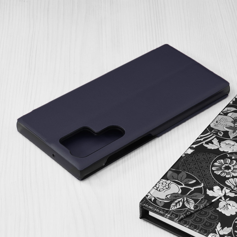 Husa de protectie Techsuit eFold Series compatibil cu Samsung Galaxy S22 Ultra, Albastru Inchis