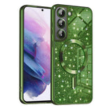 Husa de protectie Techsuit Luxury Glitter MagSafe compatibil cu Samsung Galaxy S21 FE 5G, Verde