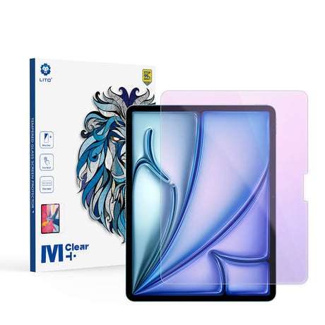 Husa de protectie tableta Lito 2.5D Classic Glass Anti-Blue Light compatibil cu iPad Air 13 (2024) / Air 13 (2025) / Air 13 (2026), Transparent