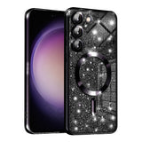 Husa de protectie Techsuit Luxury Glitter MagSafe compatibil cu Samsung Galaxy S23, Negru