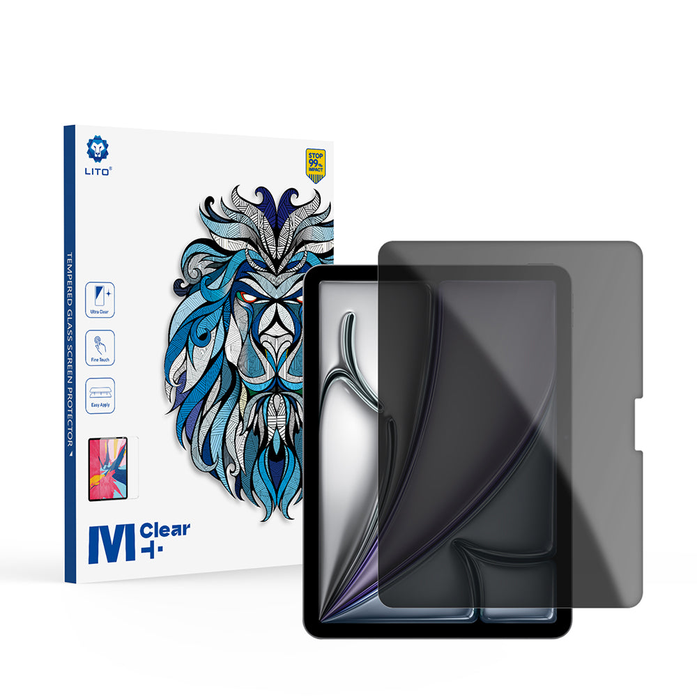Husa de protectie tableta Lito 2.5D Classic Glass compatibil cu iPad Air 11 (2024) / Air 11 (2025) / Air 11 (2026), Privacy
