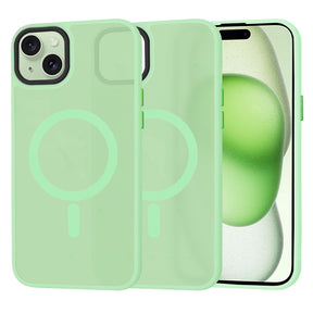 Husa de protectie Techsuit HaloFrost MagSafe Series compatibil cu iPhone 15 Plus, Verde Deschis