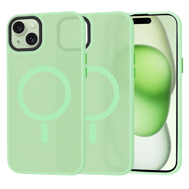 Husa de protectie Techsuit HaloFrost MagSafe Series compatibil cu iPhone 15 Plus, Verde Deschis