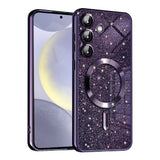 Husa de protectie Techsuit Luxury Glitter MagSafe compatibil cu Samsung Galaxy S24, Mov