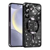 Husa de protectie Techsuit Luxury Glitter MagSafe compatibil cu Samsung Galaxy S24 Plus, Negru