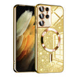 Husa de protectie Techsuit Luxury Glitter MagSafe compatibil cu Samsung Galaxy S21 Ultra 5G, Auriu