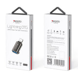 Adaptor Yesido OTG Adapter (GS14), USB 3.0 to Lightning, Plug & Play, 480Mbps, Negru