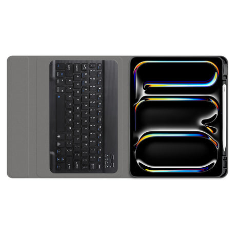 Husa de protectie tableta Techsuit CozyTab Case (with Pencil Holder/RGB Wireless Magnetic Keyboard) compatibil cu iPad Pro 11 (2024) / iPad Pro 11 (2025) - Black