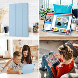 Husa de protectie tableta Techsuit Flex Trifold (with Pencil Holder) compatibil cu Samsung Galaxy Tab S6 Lite (2020/2022/2024), Albastru Cer