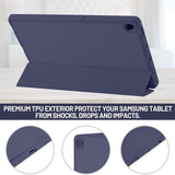 Husa de protectie tableta Techsuit Flex Trifold (with Pencil Holder) compatibil cu Samsung Galaxy Tab S6 Lite (2020/2022/2024), Albastru Inchis