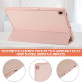 Husa de protectie tableta Techsuit Flex Trifold (with Pencil Holder) compatibil cu Samsung Galaxy Tab S6 Lite (2020/2022/2024), Roz