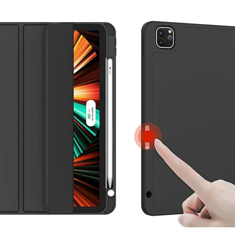 Husa de protectie tableta Techsuit Flex Trifold (with Pencil Holder) compatibil cu Xiaomi Pad 6 / Pad 6 Pro, Negru
