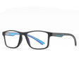 Techsuit Anti-Blue Light Glasses Reflex TR90 (F2388), Rectangular, Nisipiu Black / Blue